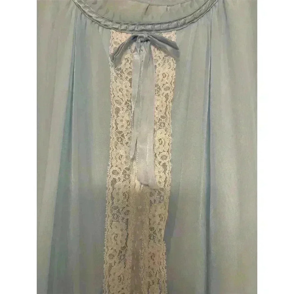 Vintage 1950s Tosca Women's Blue Kimono Robe & Gown Set Size M - Picture 10 of 16